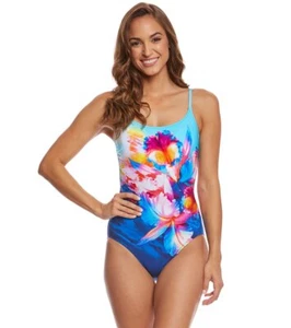 GOTTEX 8 (S) 10 (M) 12 (M-L)14 (L) Hawaii Round Neck One Piece Swimsuit $168 - Picture 1 of 12