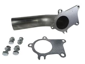 Tubo de volteo turbo automático T3 T4 acero inoxidable 2,5" 63 mm + brida de 5 pernos + junta EE. UU. - Imagen 1 de 14