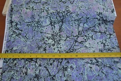 17" Long, Lavender on Black Quilt Cotton, Benartex, Sun Stone, Nadelstern, V506 - Image 1 of 4