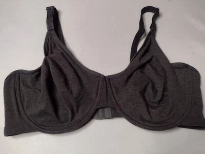 Fruit of The Loom 全覆盖 T 恤文胸 XXL 灰色钢圈 D — 第 1/3 张图片