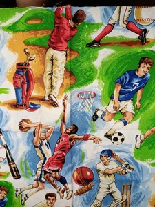 Red Rooster Fabrics Sports World DSN #15550 19" x 42" - Picture 1 of 5