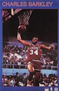 Charles Barkley - Starline MINI Póster Promocional Muestra 3 X 5 - Philadelphia 76ers - Imagen 1 de 1