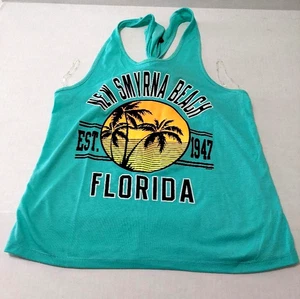 EXIST – Blue NEW SMYRNA BEACH FLORIDA Sleeveless Top – Large pre-owned - Picture 1 of 4