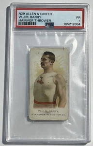 Lanzador de martillos 1889 N29 Allen & Ginter W J M Barry (PSA 1) - Imagen 1 de 4