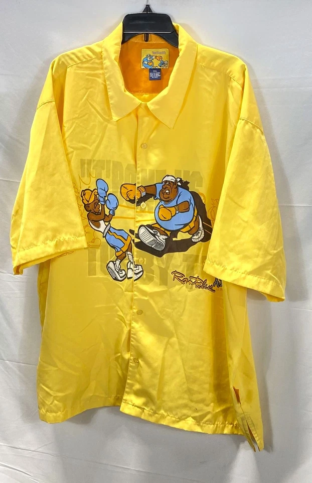 Camisa gráfica amarilla azul crudo ABR para hombre talla 3XL Foto 1 de 4