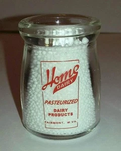 Home Dairy 1/2 oz. Glass Creamer Bottle New Fairmont, WV - Picture 1 of 1