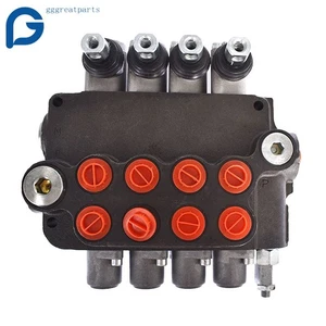 4 Spool Hydraulic Control Valve Double Acting 21 GPM 3600PSI SAE Ports - Picture 1 of 10