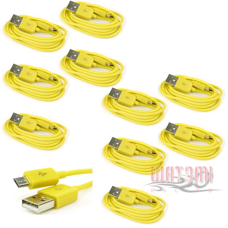 10X 3FT MICRO USB DATA SYNC CHARGER CABLE YELLOW NOKIA LUMIA 1020 LG OPTIMUS G2 - Image 1 of 1