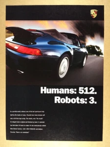1996 Porsche 911 Carrera Cabriolet color photo vintage print Ad - Picture 1 of 1