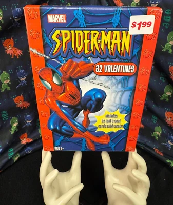 Marvel Spider-Man 2005 caja de 32 pliegues y sellos de San Valentín - nuevo en caja sellado Foto 1 de 4