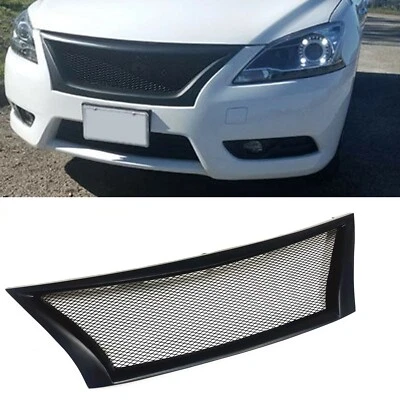 For 2013 2014-2015 Nissan Sentra Front Sport Mesh Grill Grille Body Kit 1 Set US - Imagem 1 de 4