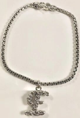 JAI BY JOHN HARDY STERLING 925 INITIAL ‘E’ CABLE 2.2 MM BRACELET (C70) - Image 1 of 4