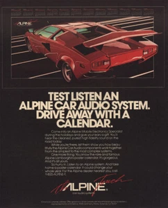 Alpine Electronics 1985: Test Listen Pubblicità Stampa Vintage - Foto 1 di 1
