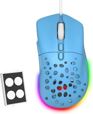 Wired Ultralight Gaming Mouse with Side Buttons RGB Backlit Honeycomb12,000 DPI - Image 1 of 4