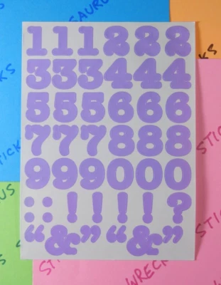 Página de pegatinas de números púrpura claro Creative Memories Foto 1 de 4