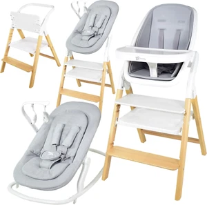 Seggiolone Pappa Evolutivo 5 in 1 Multifunzione Funzione Dondolo, Torre Di Appre - Foto 1 di 12