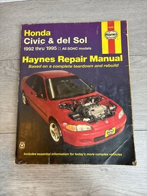 Manual de reparación Honda Civic & Del Sol Haynes Publications 1992 a 1995 42024 Foto 1 de 4
