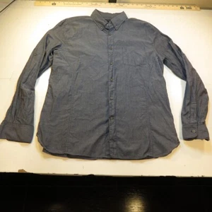 JOHN VARVATOS USA DESIGNER BUTTON UP LONG SLEEVE SHIRT Mens L Blue  - Picture 1 of 7