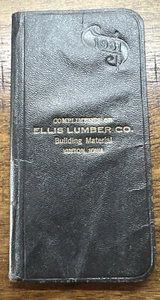Vinton IA Iowa ELLIS LUMBER 1931 Advertising Notebook Benton Construction - Picture 1 of 6