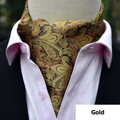 Corbata de jacquard cachemira para hombre bufandas Ascot boda fiesta negocios corbata Foto 1 de 3