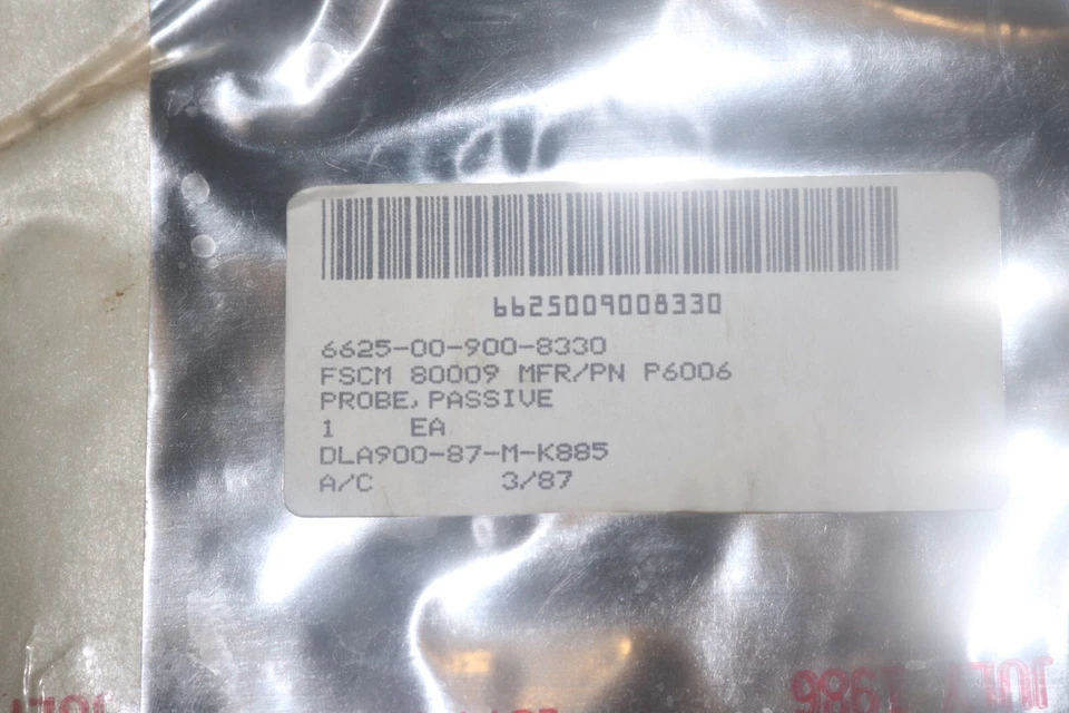 Kit de sonda pasiva NOS Tektronix P6006 nuevo en paquete Foto 1 de 4