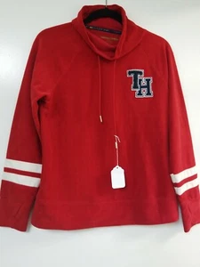 Tommy Hilfiger Sport Small Cowl Neck Sweat Shirt Hoodie Red Womens New $59  - Picture 1 of 5