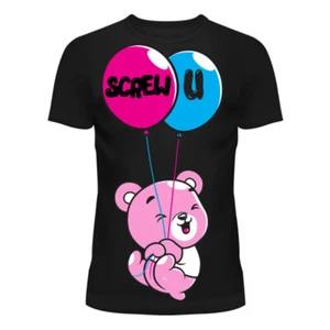 Cupcake Kult Screw U Bear You Ballons Flying Away Teddy Shirt Top T-SCRWUBR-B - Bild 1 von 4