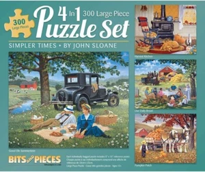 Scenic Beauty 4 In 1 Set - 300 Pieces Each Jigsaw Puzzle Sets Bits And Pieces - Picture 1 of 7
