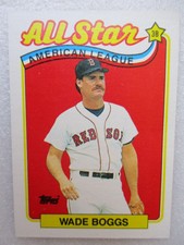 WADE BOGGS, ALL STAR, TOPPS, 1989, RED SOX, AMERICAN LEAGUE, 3B, EXCELLENT COND.