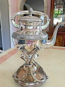 ANTIQUE SAMOVAR LATE XIX C. 1323 gr. STERLING SILVER SAMOVAR SIGNED A. VALENTI - Picture 1 of 12