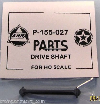 RARE P-155-027 DRIVE SHAFT, BLACK, AHM & RIVAROSSI FACTORY ORIGINAL PART, AHM HO - Image 1 of 3