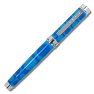 Archived ACME Studio "Geometri Blue - Chrome" Roller Ball Pen by VERNER PANTON - Picture 1 of 3