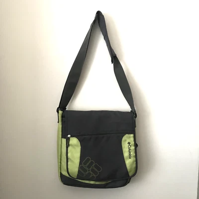 Bolsa de pañales Columbia Messenger gris oscuro verde bolsillo aislado unisex tipo Foto 1 de 4
