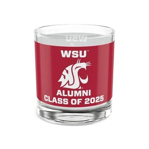 Washington State Cougars CLASE DE (elige año de grado) vidrio rocas antiguo - Imagen 1 de 5