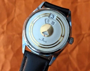 ALPHA SWISS aka BENRUS DIALORAMA JUMP HOUR DIGITAL WATCH 1957 - Picture 1 of 9