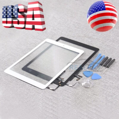 For iPad Air Screen Replacement 1st A 1474 1475 1476 Touch Digitizer+Home Button - Image 1 of 3