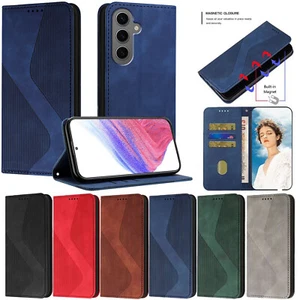 Funda tipo billetera de cuero para Samsung S24 Ultra S23 S22 S21 S20FE S10 cubierta abatible - Imagen 1 de 48