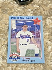 1987 Texas League All Stars Ty Dabney #32 Shreveport Captains Minor League Card