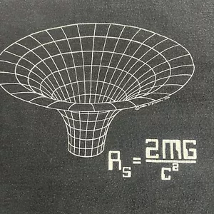 VTG Schwarzschild Radius God Said There Was Light 90s Science T Shirt Religion - Picture 1 of 9