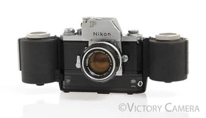 Nikon F Chrome 35mm Camera w/ Rare 250 Exp. MF-1 Mag, 50mm f1.4 -Display Only- [ - Picture 1 of 6