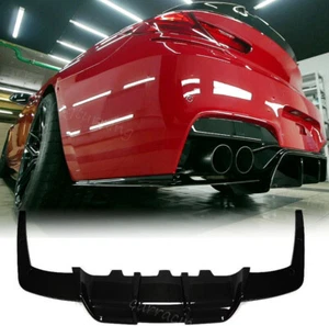 GLOSSY BLACK Rear Bumper Diffuser Lip Splitter Fit For BMW F06 F12 F13 M6 13-18 - Picture 1 of 12