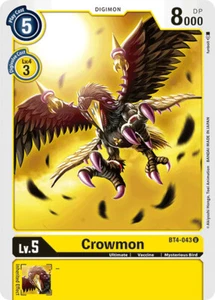 Digimon Crowmon - BT4-043 - U Near Mint - Picture 1 of 1