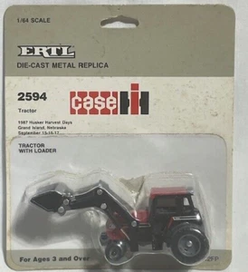 ERTL Case IH 2594 w/ Front End Loader Tractor, 1987 Husker Harvest, 1/64, NIB - Picture 1 of 2