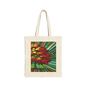 Bolso de Mano de Lona de Algodón Otoño Árbol Esplendor en Estilo Pop Art 2 Regalo - Imagen 1 de 13