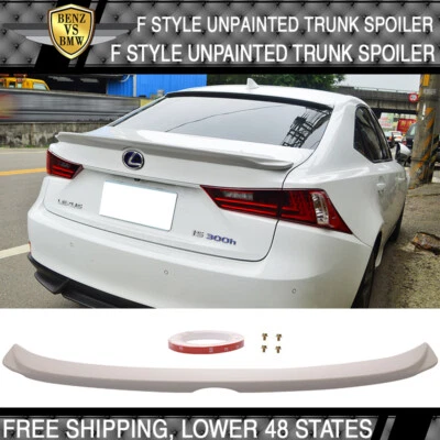 Fits 2014-2020 Lexus IS250 IS300 IS350 XE30 F Style Rear Trunk Spoiler Wing ABS Foto 1 de 4