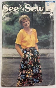 Vintage Butterick See&Sew 5953 Misses’ Top & Rock Muster Gr. B (12-14-16) - Bild 1 von 3