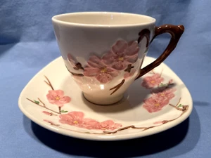 Metlox Poppytrail Peach Blossom Cup & Saucer-EXCELLENT/NO CHIPS OR CRACKS - Picture 1 of 7
