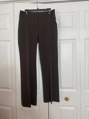 NWT Apt 9 Size 10 Brown Stripe Maxwell Modern Fit Dress Pants Trousers Women’s - Image 1 of 3