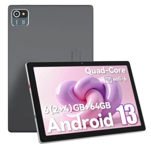 NEU Grau Tablet 10 Zoll Android 13 6+64GB Quad Core 1280×800 HD+IPS Bildschirm - Bild 1 von 8