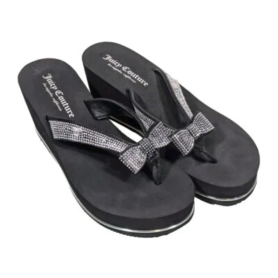 Chanclas JUICY COUTURE Smells Like Couture negras plateadas 8 pedrería Foto 1 de 4